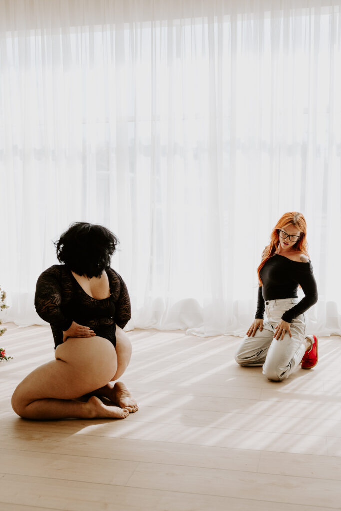 Boudoir Photographer Posing With Clients